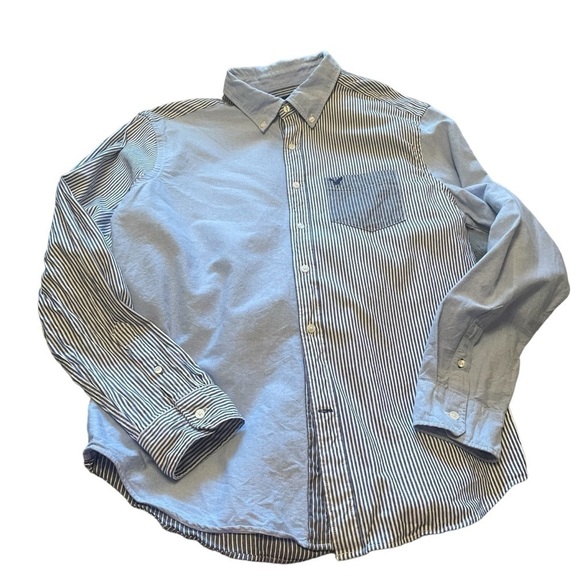 American Eagle Outfitters Mens Classic Fit Button Up Shirt - Size Large - Picture 4 of 9